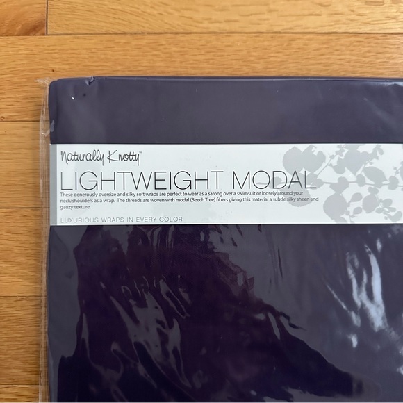 Naturally Knotty Lightweight Modal purple oversize soft wrap scarf - 100% modal - Picture 3 of 5